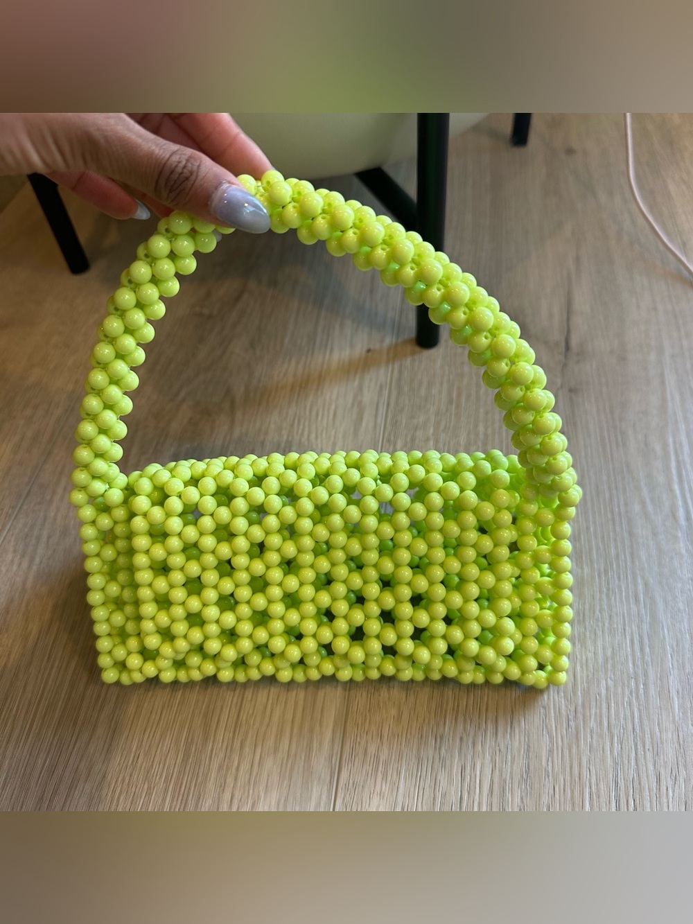 Beaded Lime Green Bag